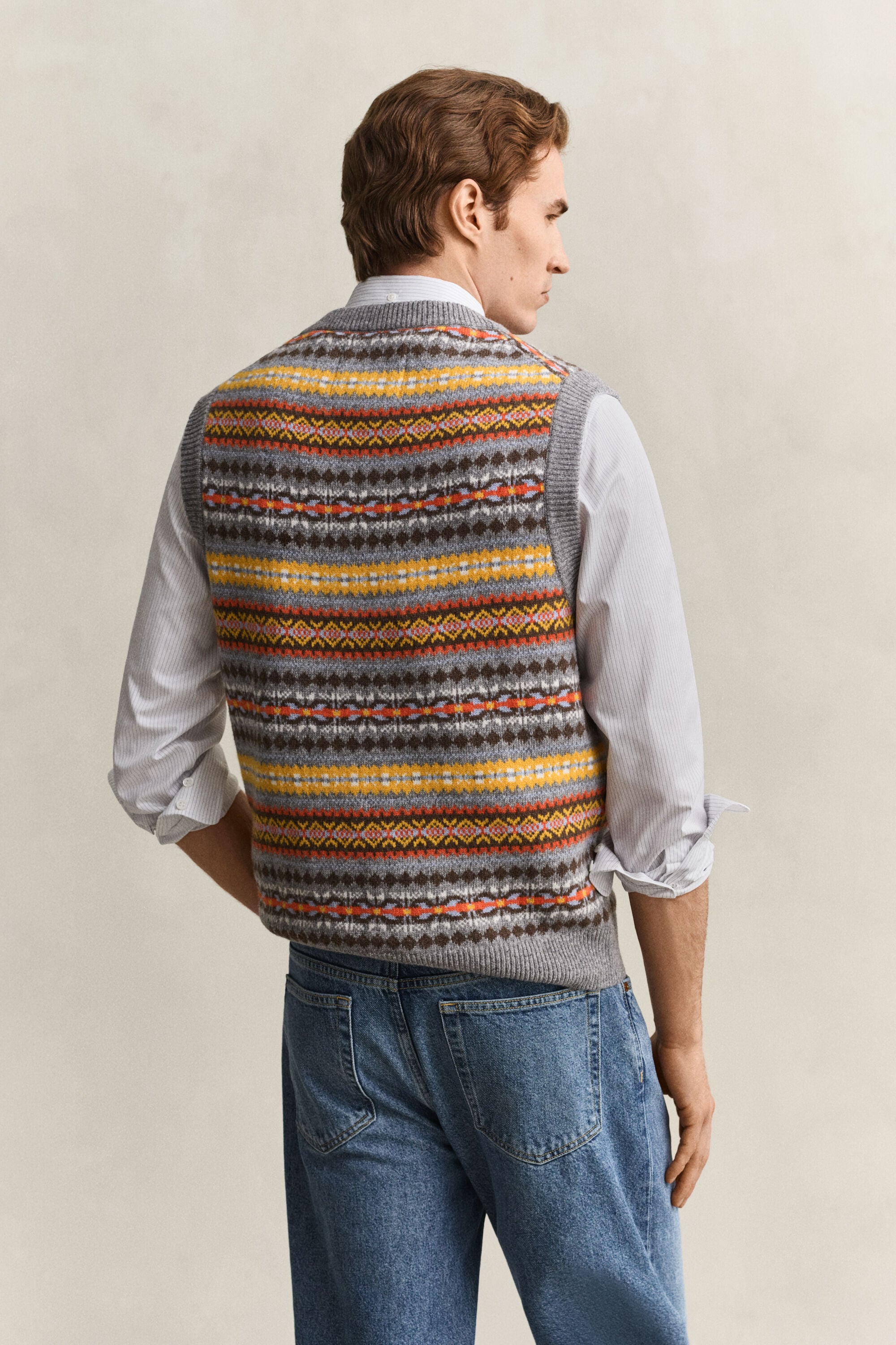 Chaleco con diseño Fair Isle