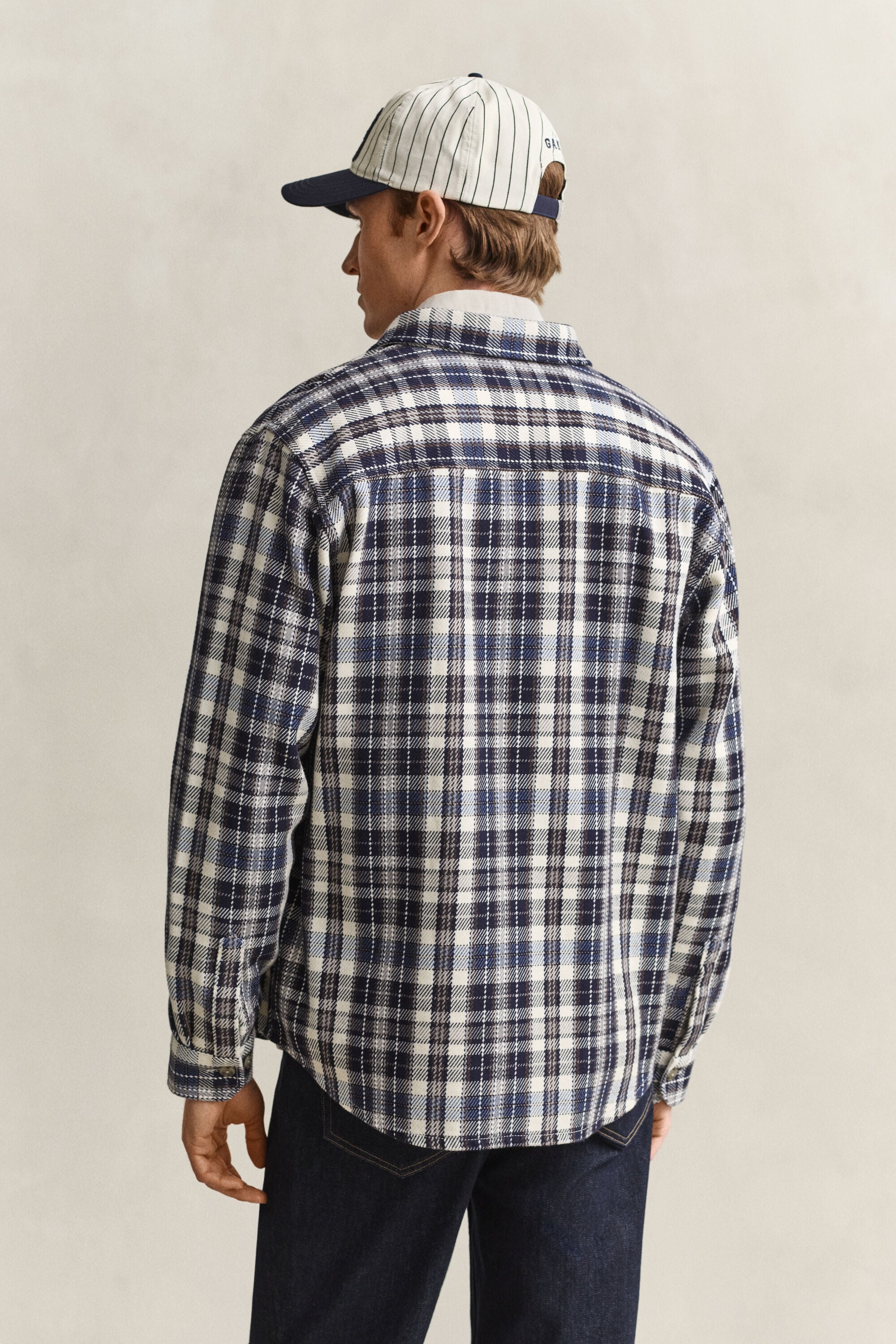 Sobrecamisa de sarga a cuadros