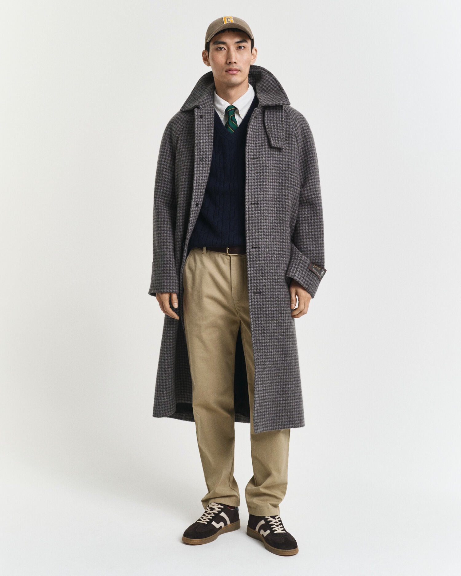 Chaleco de punto de ochos en lana de oveja