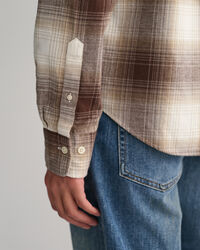 Camisa Regular Fit de franela a cuadros degradados