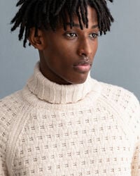 Jersey con cuello de cisne Chunky Texture