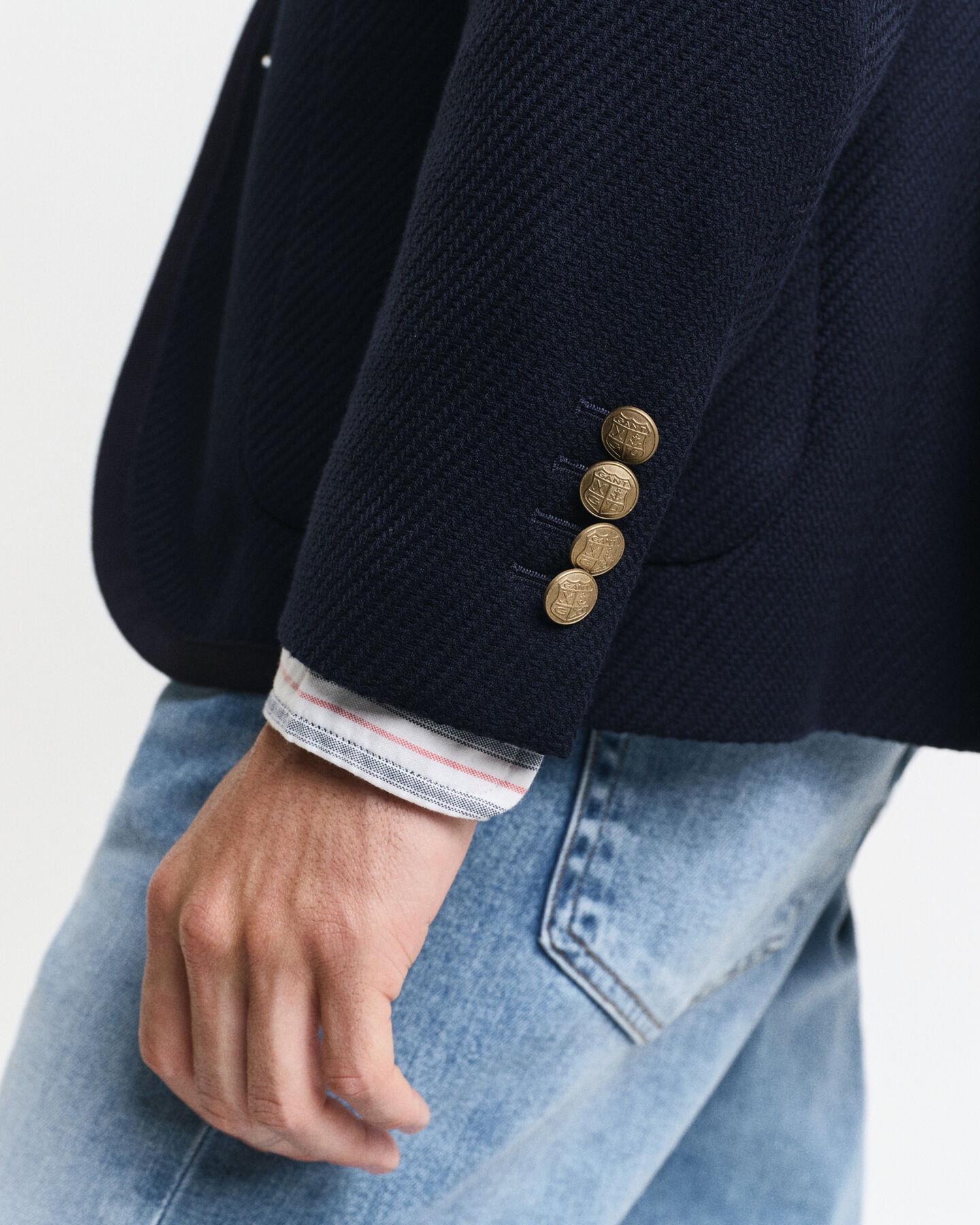 Americana Club Slim Fit de lana y algodón