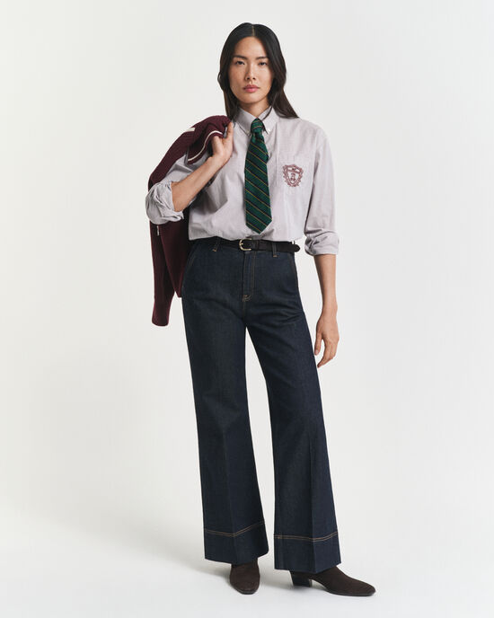 Vaqueros de pinzas anchos con campana