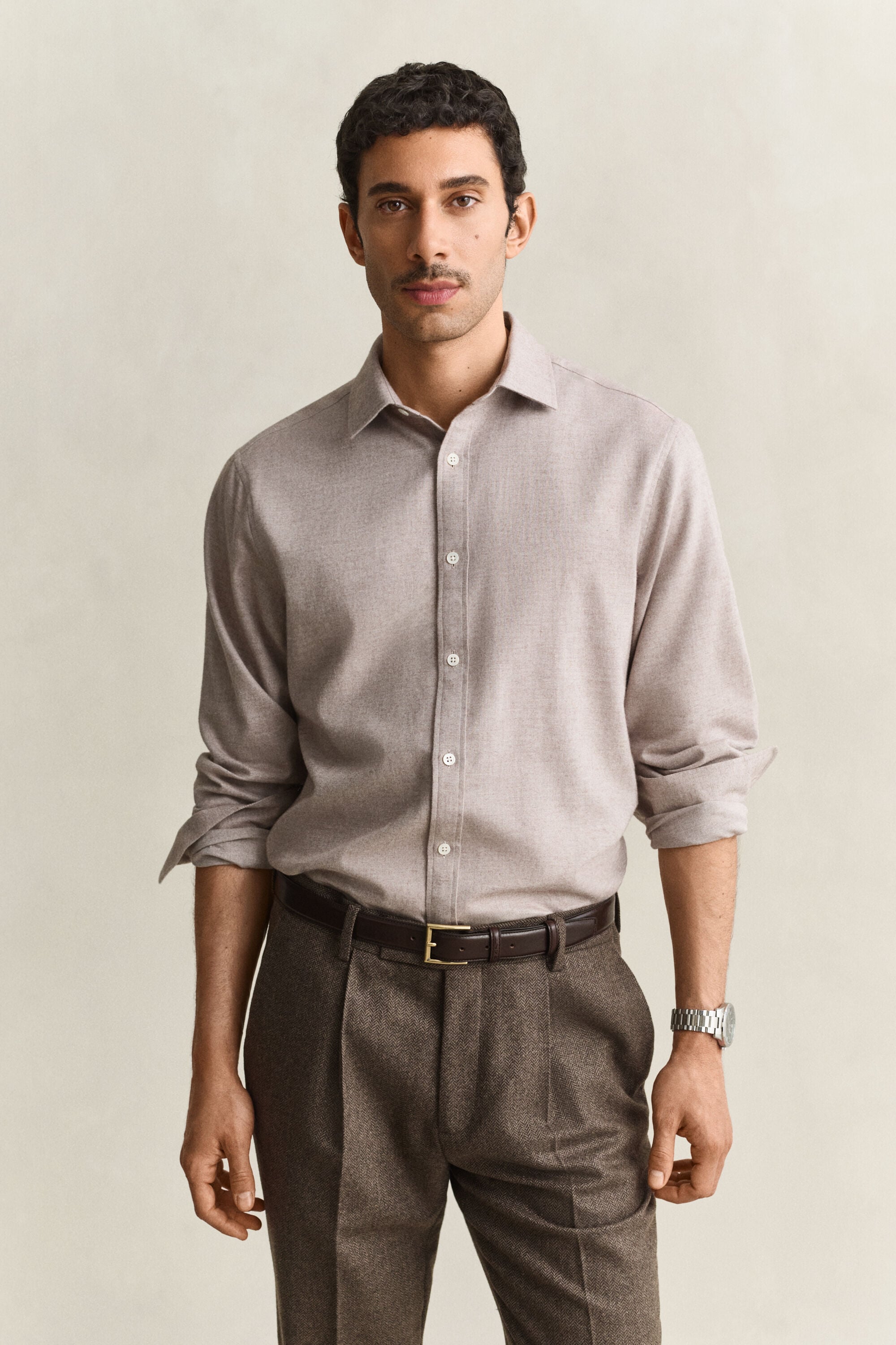 Camisa de franela jaspeada