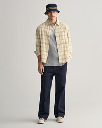 Camisa extragrande de cuadros con textura