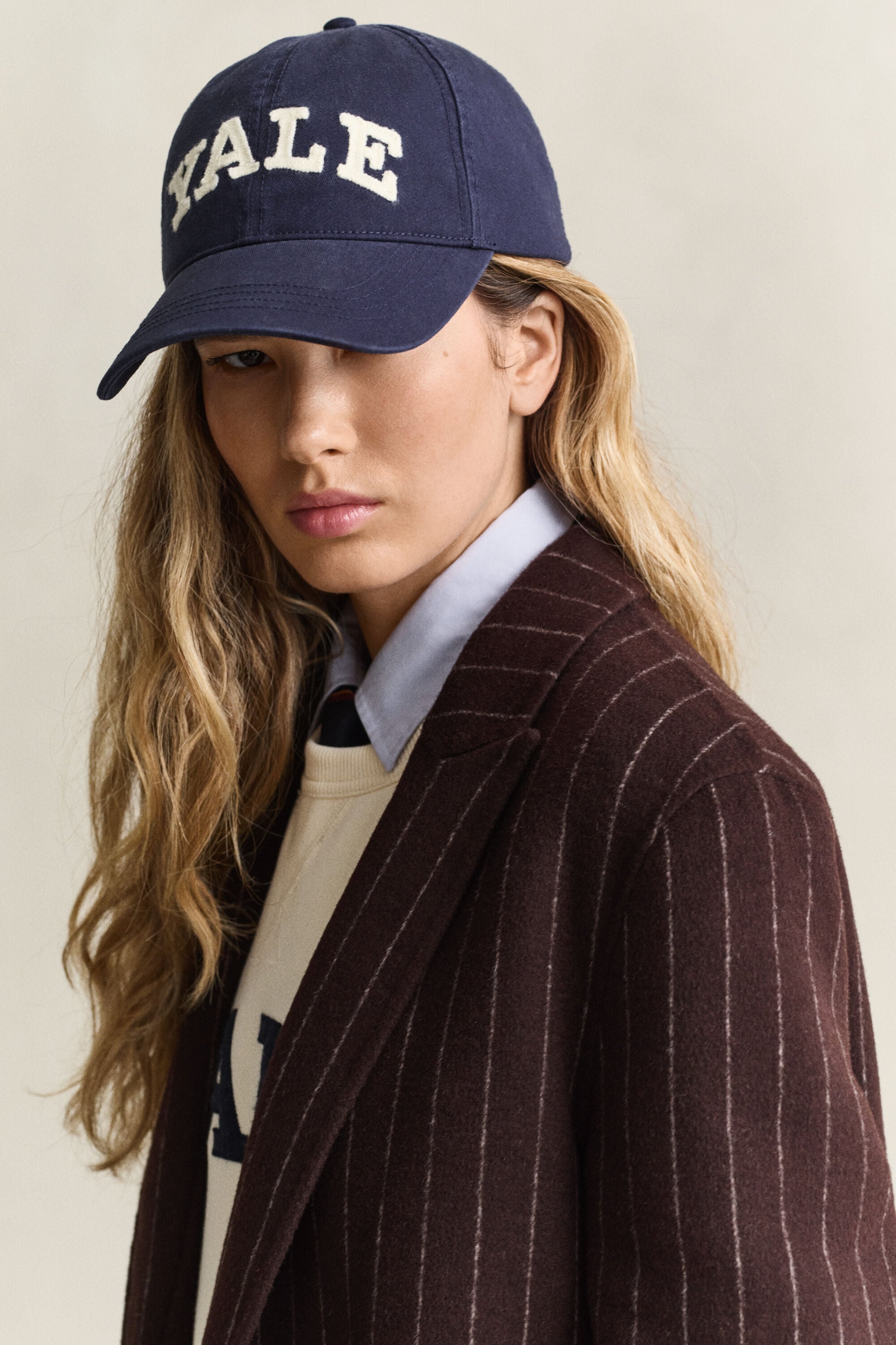 Gorra de sarga de algodón Gant x Yale