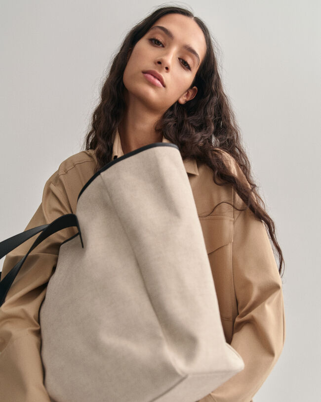 Bolso tote extragrande de lona