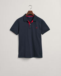 Rugger de piqu&eacute; con cuello en contraste