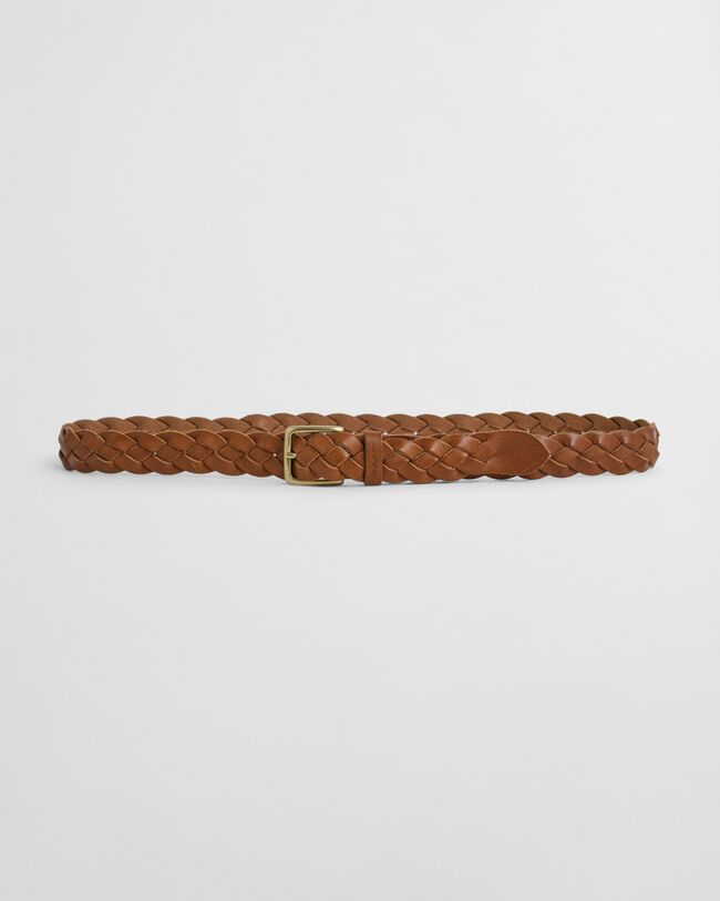 Cinturón trenzado de piel