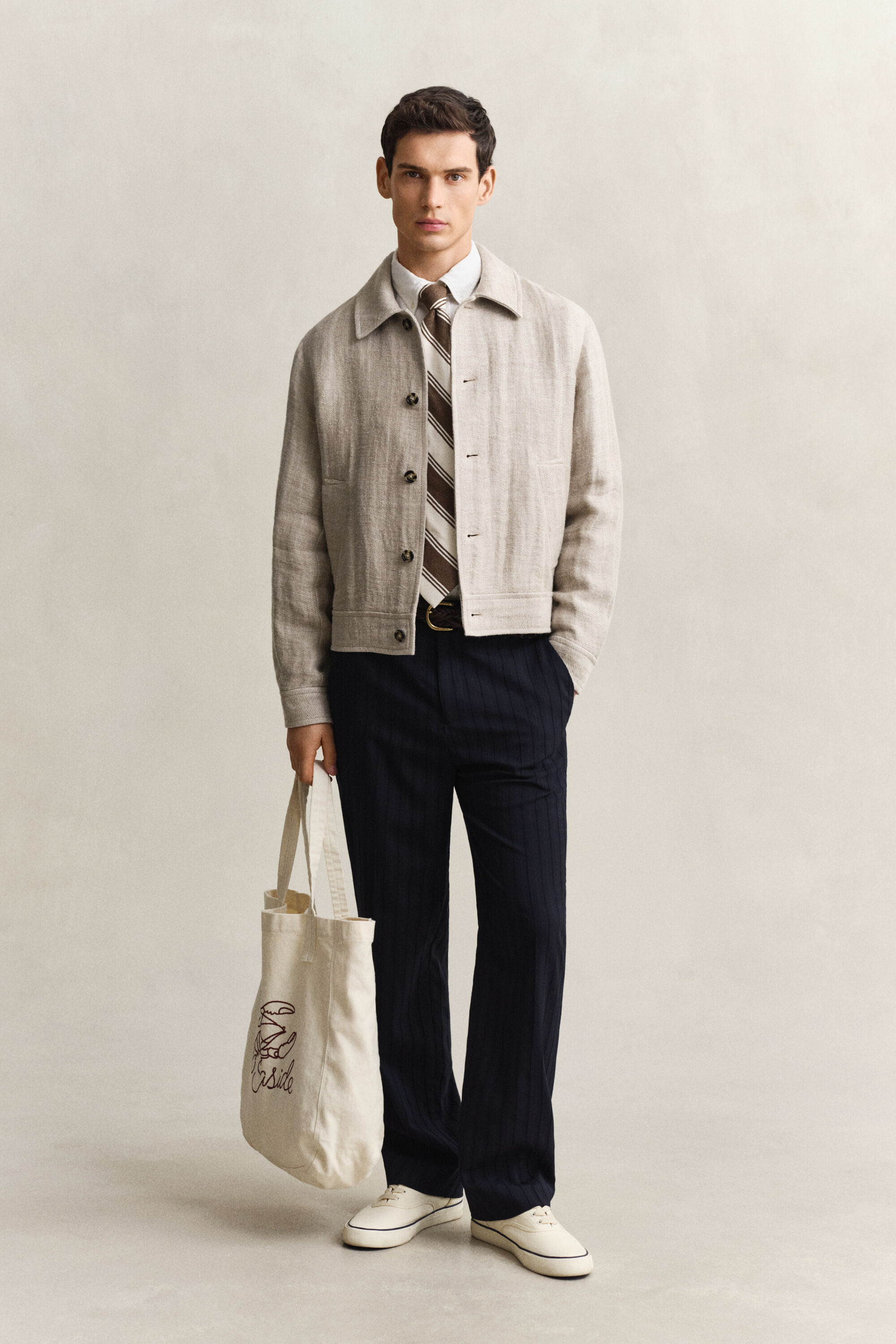 Chaqueta de lino lavado