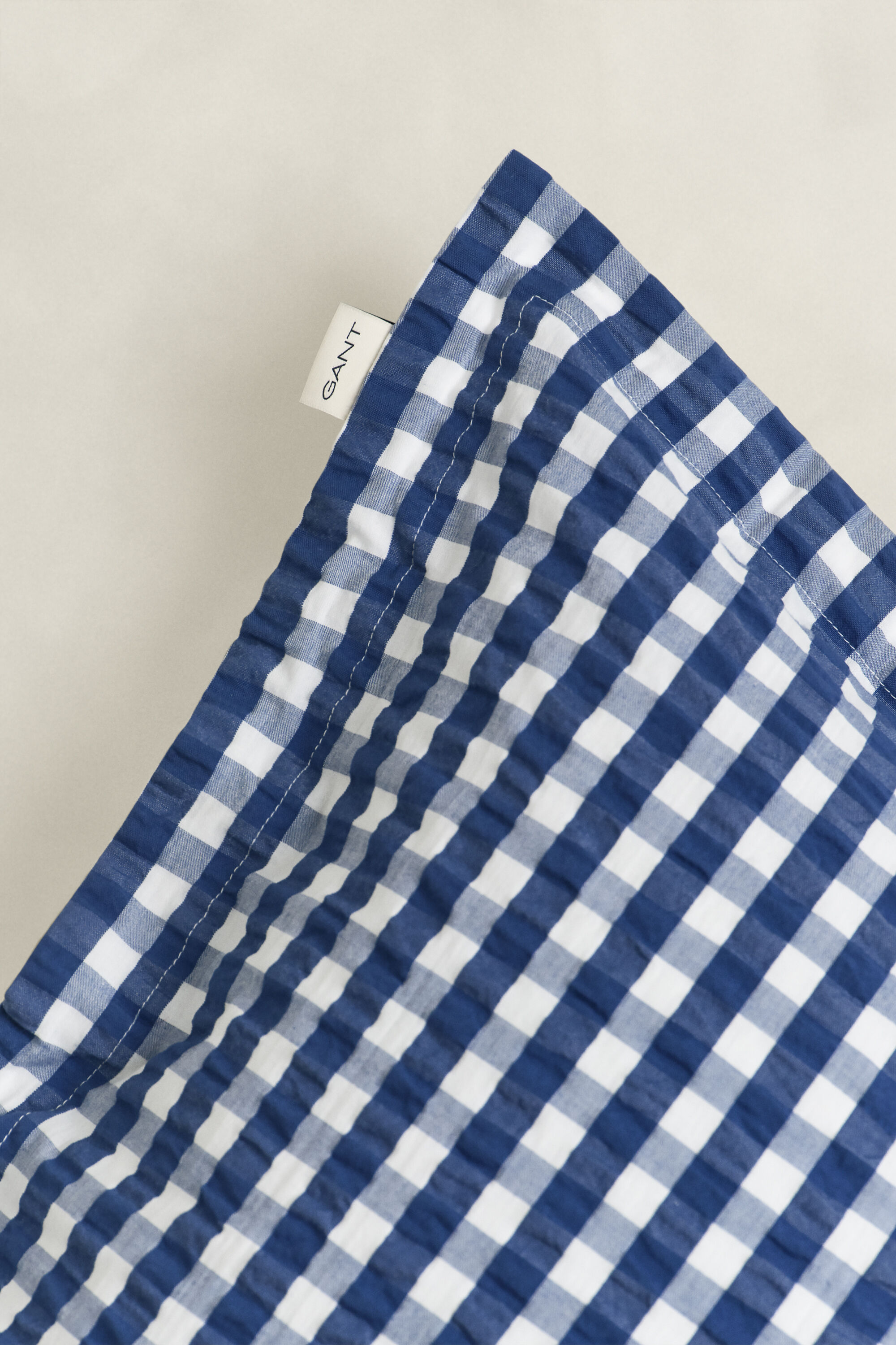 Funda de almohada de sirsaca a cuadros