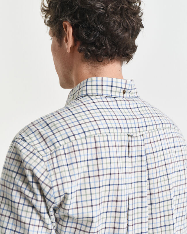 Camisa Regular Fit de sarga a cuadros Tattersall