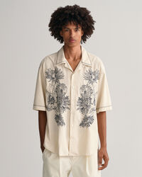 Camisa extragrande de manga corta con bordado