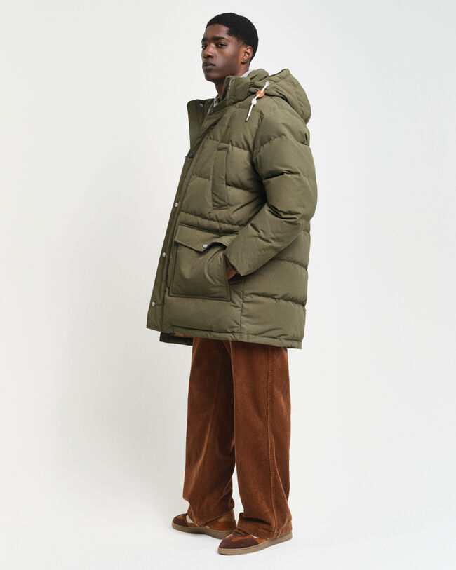 Chaqueta de plumón gruesa de largo medio