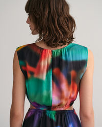 Vestido sin mangas con estampado de flores