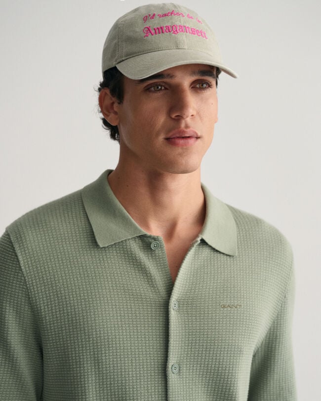 Camisa de manga corta de punto con textura