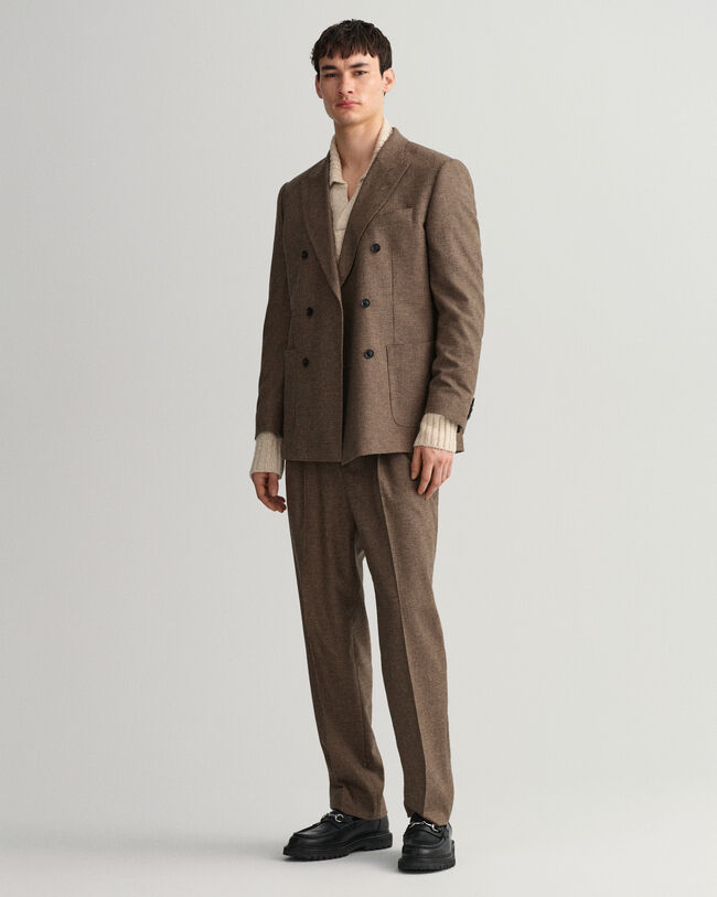 Americana de traje con estampado de pata de gallo