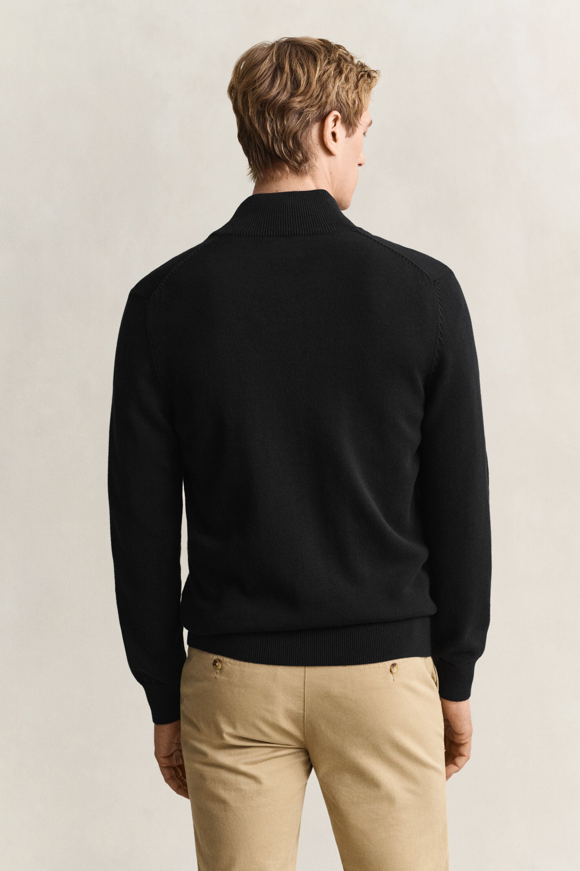 Cárdigan de algodón con cremallera Casual