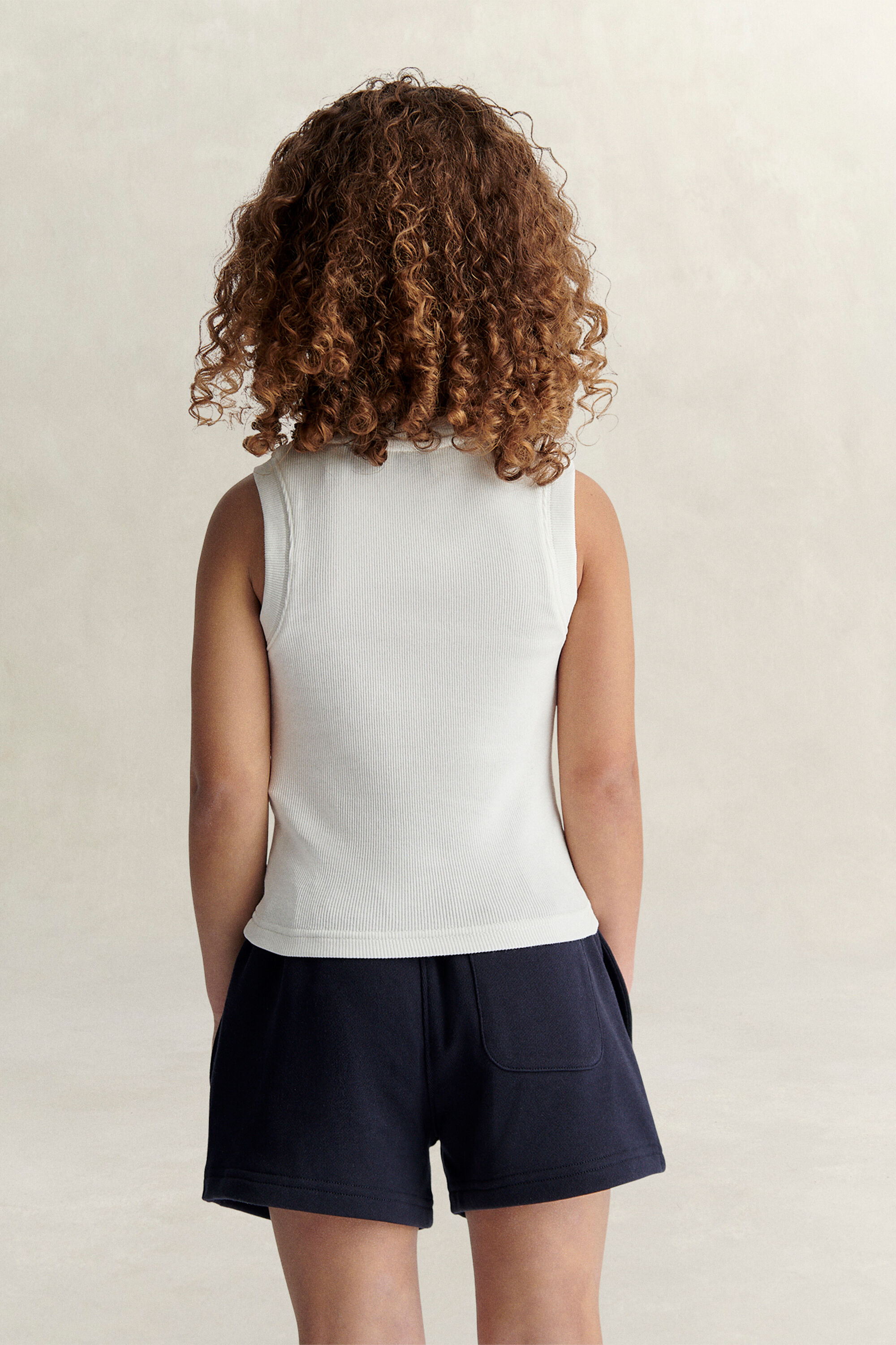 Camiseta de tirantes acanalada con logotipo Girls
