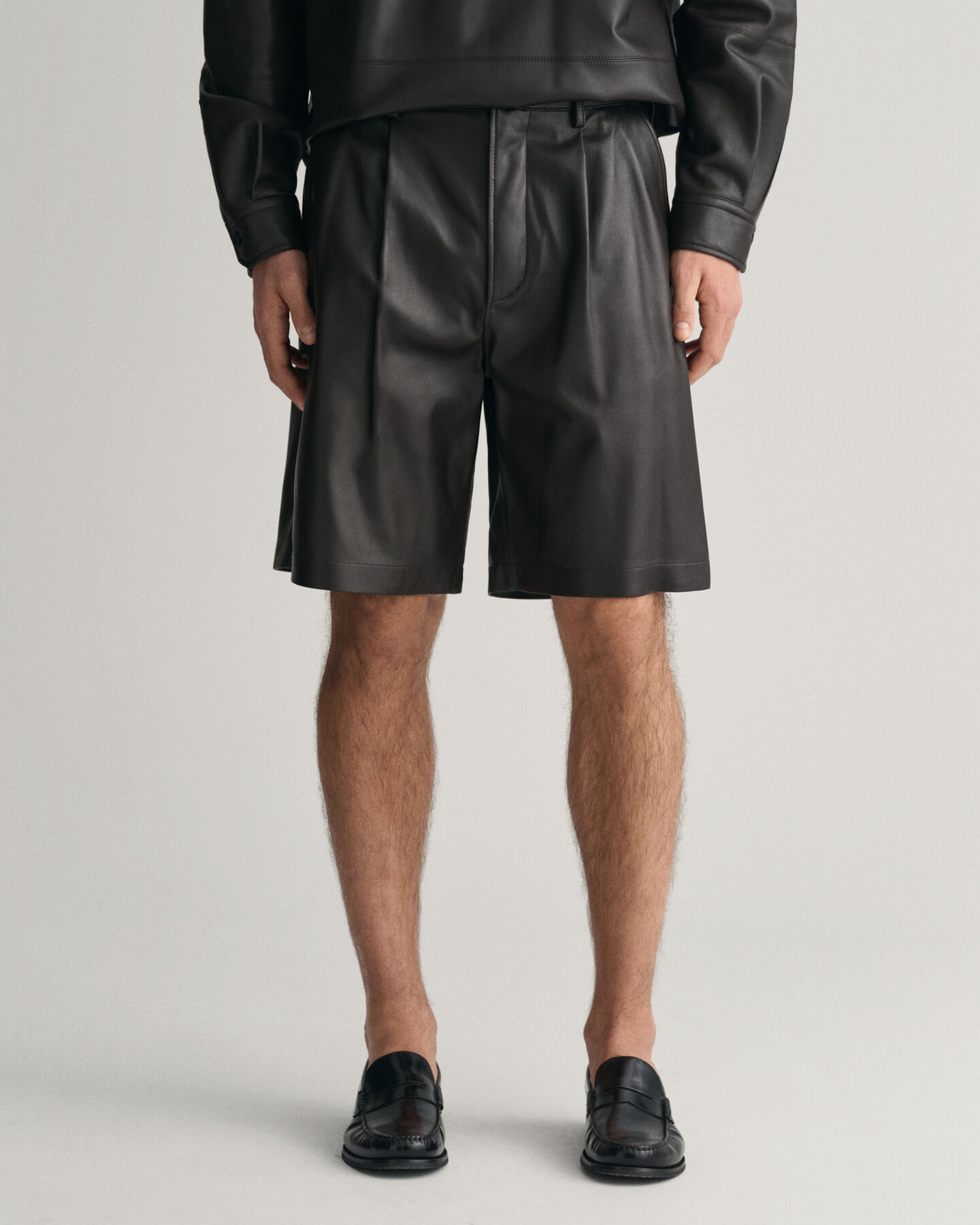 Pantalones cortos de piel