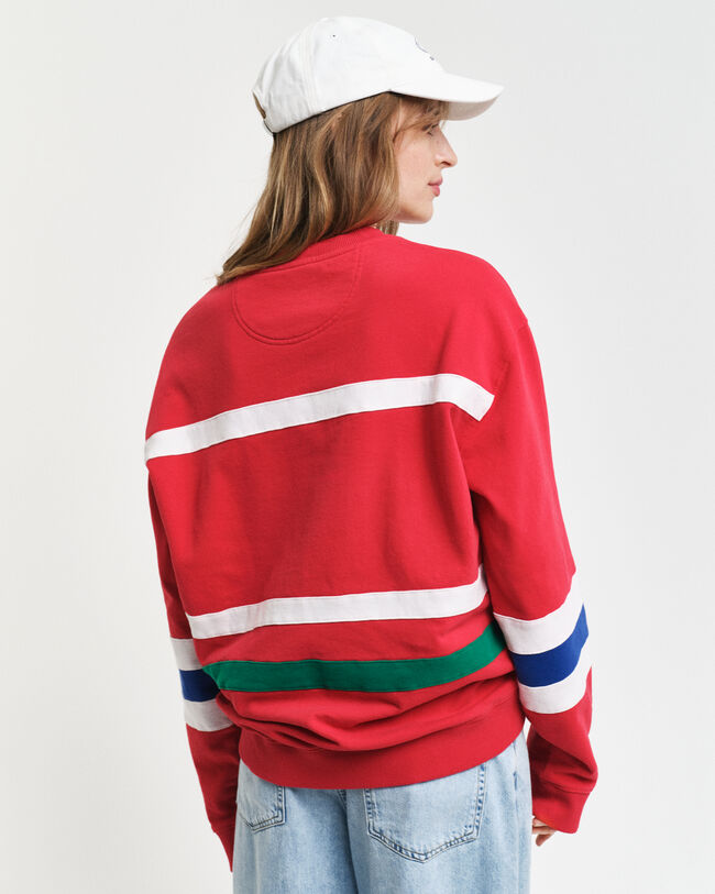 Sudadera de cuello redondo con panel