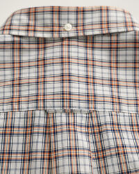 Camisa Regular Fit de manga corta en popelina con microestampado de cuadros