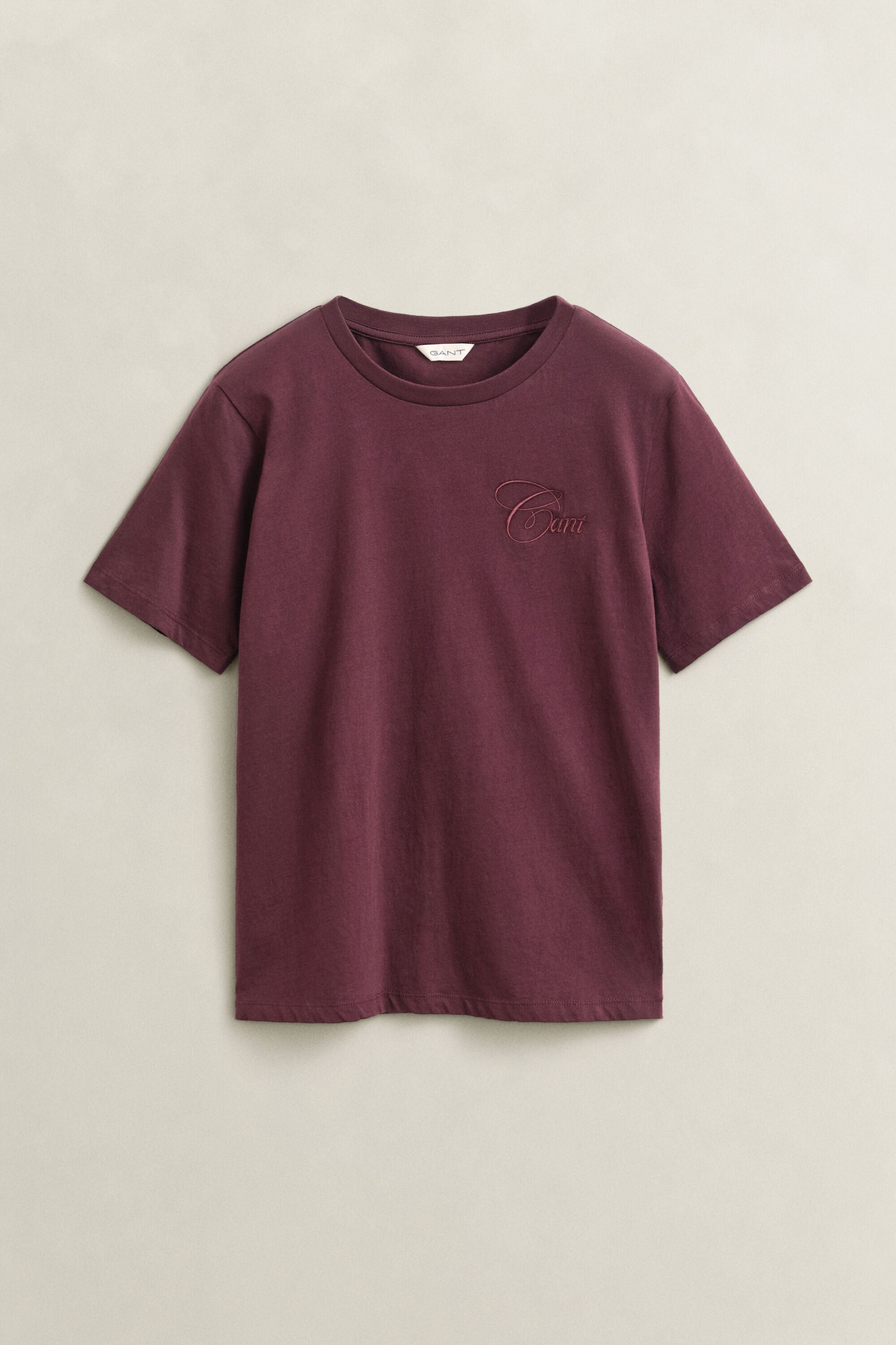 Camiseta con estampado del mismo tono