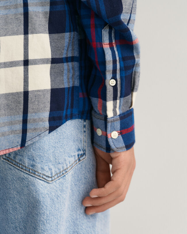 Camisa de franela a cuadros escoceses Teen Boys