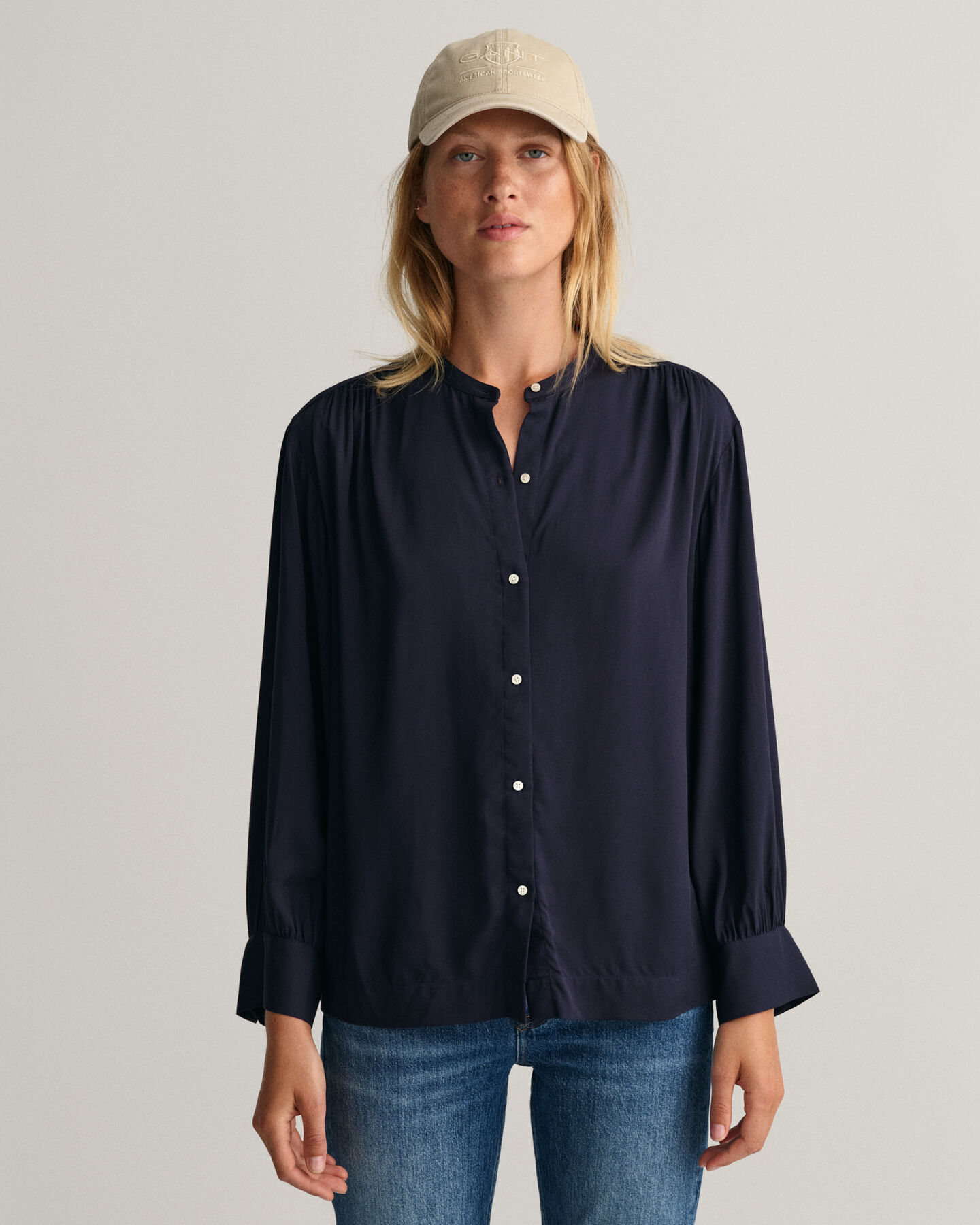 Blusa Relaxed Fit de puños anchos
