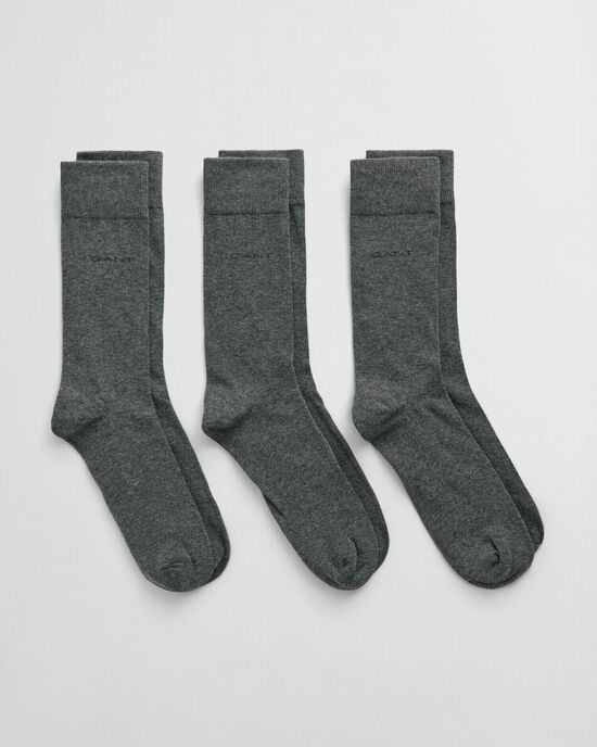 Paquete de tres pares de calcetines de algodón suave