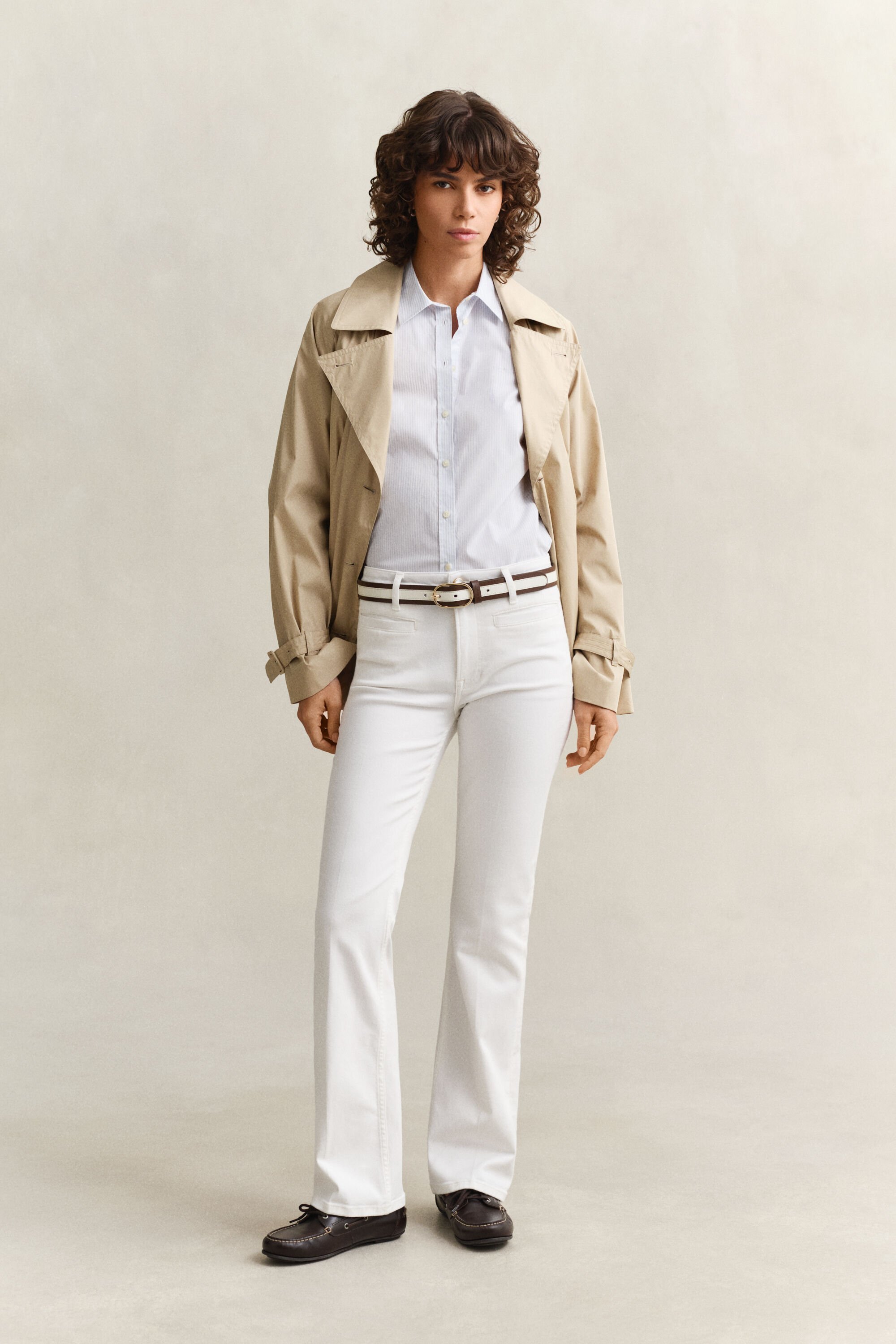 Camisa Slim Fit de popelina a rayas