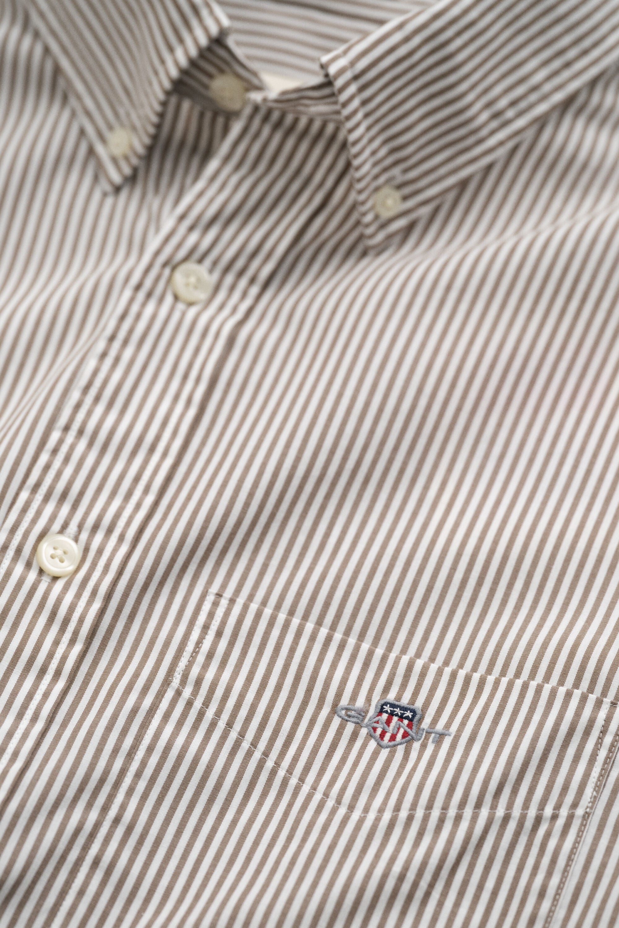 Camisa clásica de popelina de rayas finas