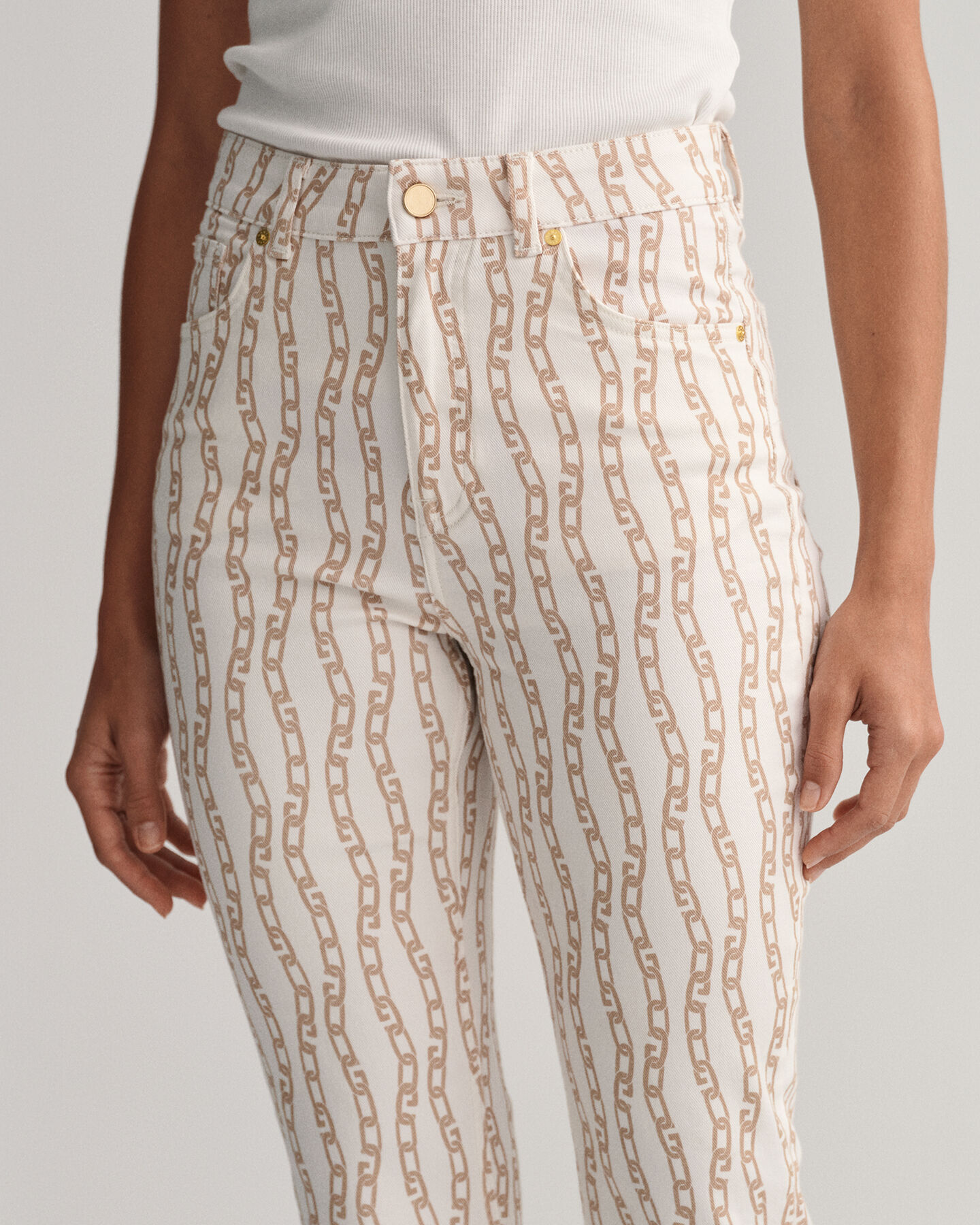 Vaqueros tobilleros Chain Print