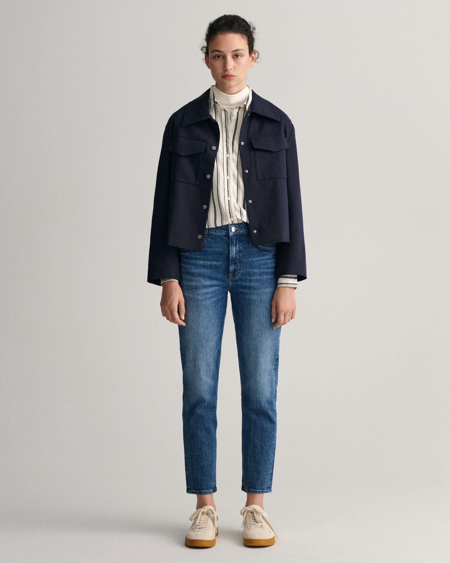 Camisa Regular Fit de gasa de algodón Rope