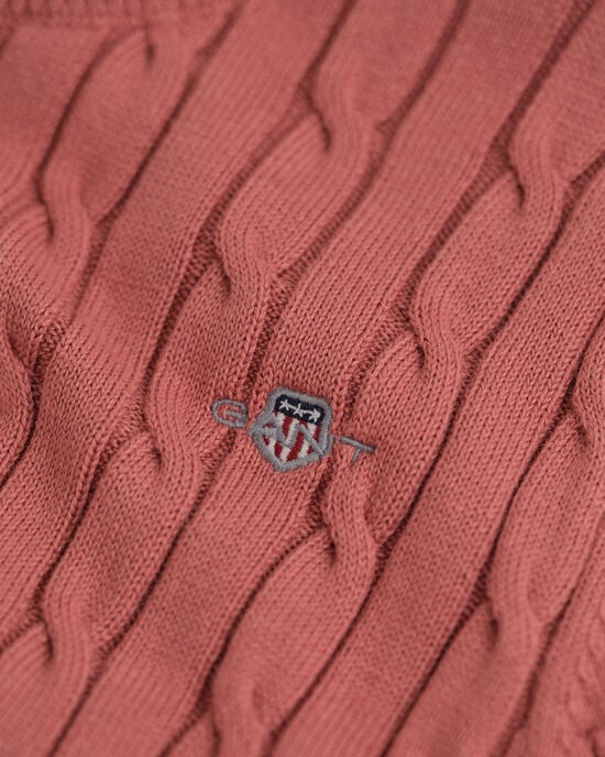 Jersey de manga corta de punto de ochos en algodón elástico Teen Girls