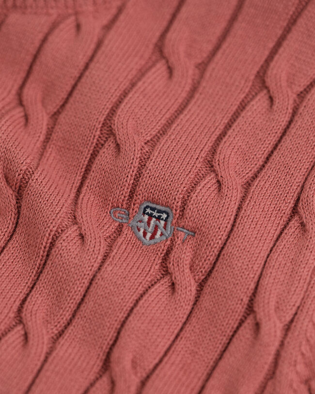 Jersey de manga corta de punto de ochos en algodón elástico Teen Girls