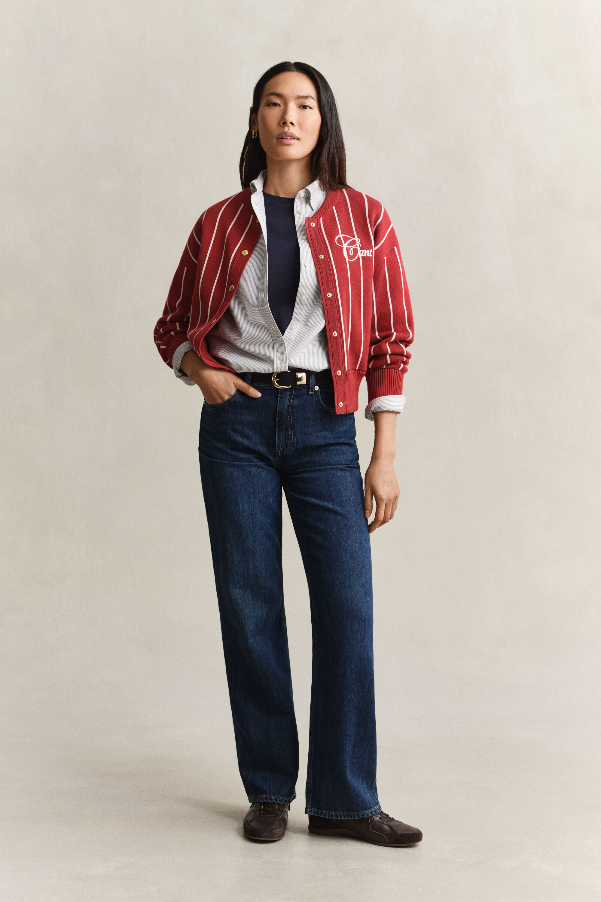 Camisa Oxford clásica a rayas