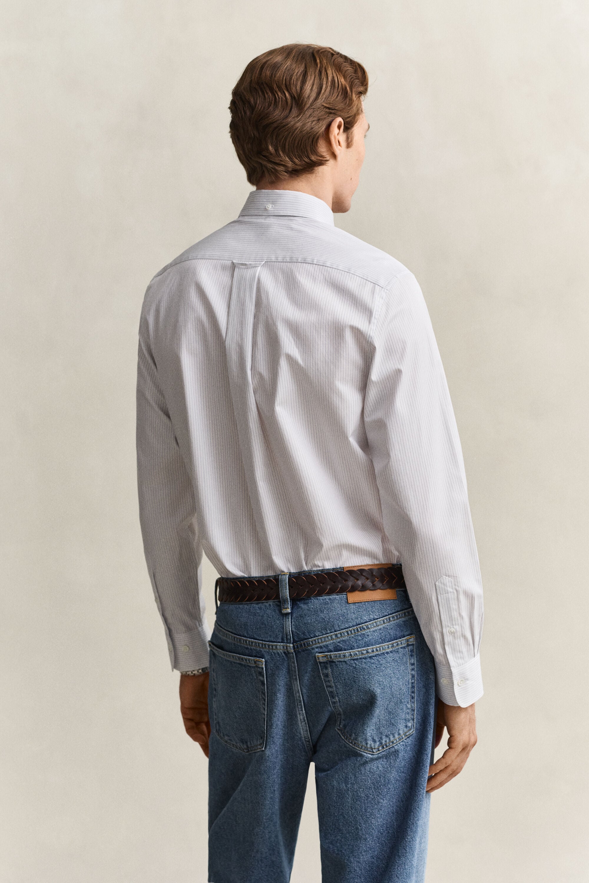 Camisa de vestir de sarga a rayas