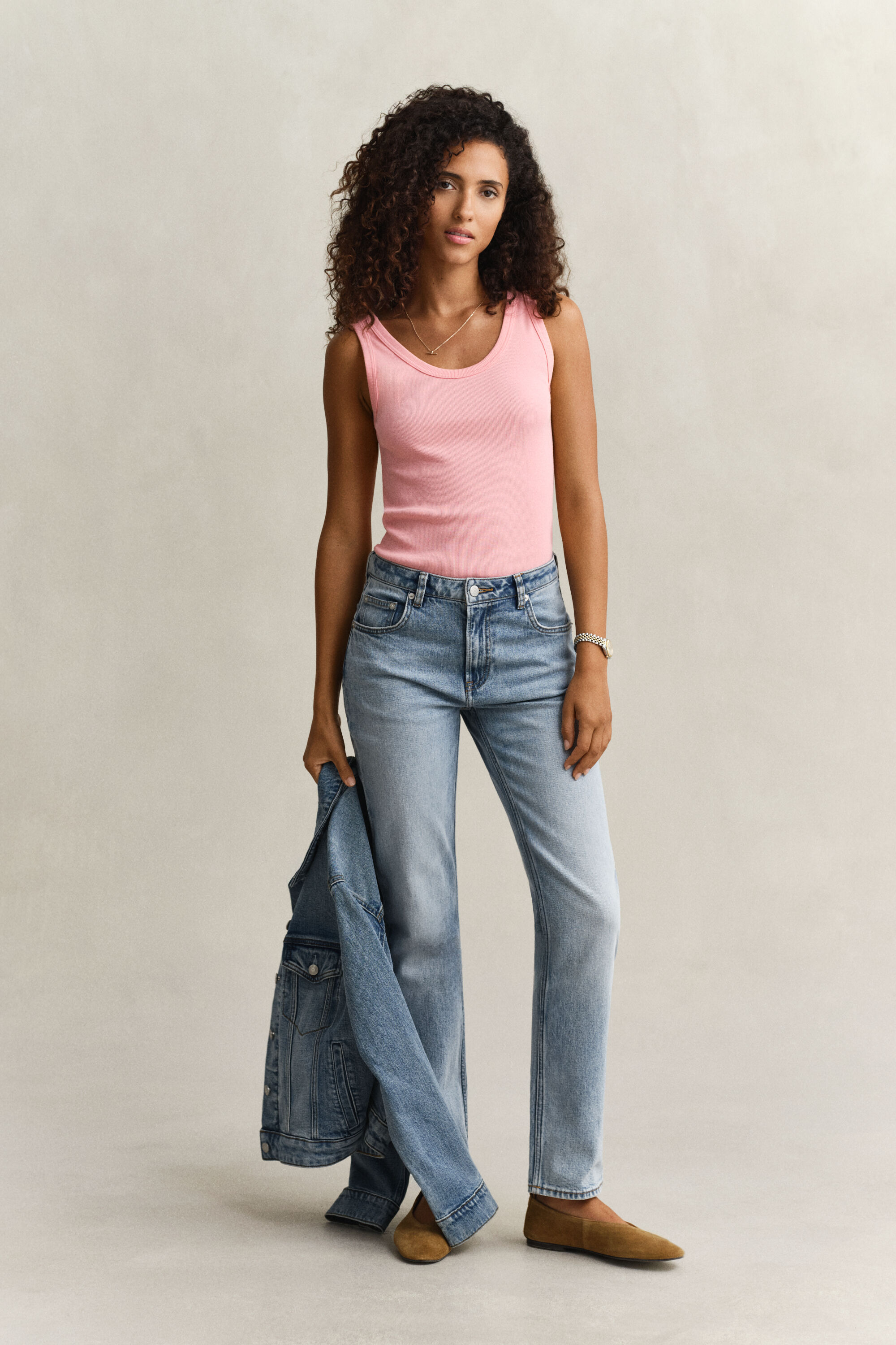 Camiseta de tirantes acanalada