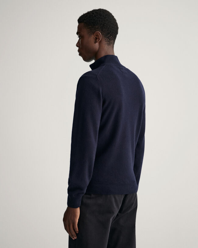 Cárdigan de lana de oveja muy fina con cremallera