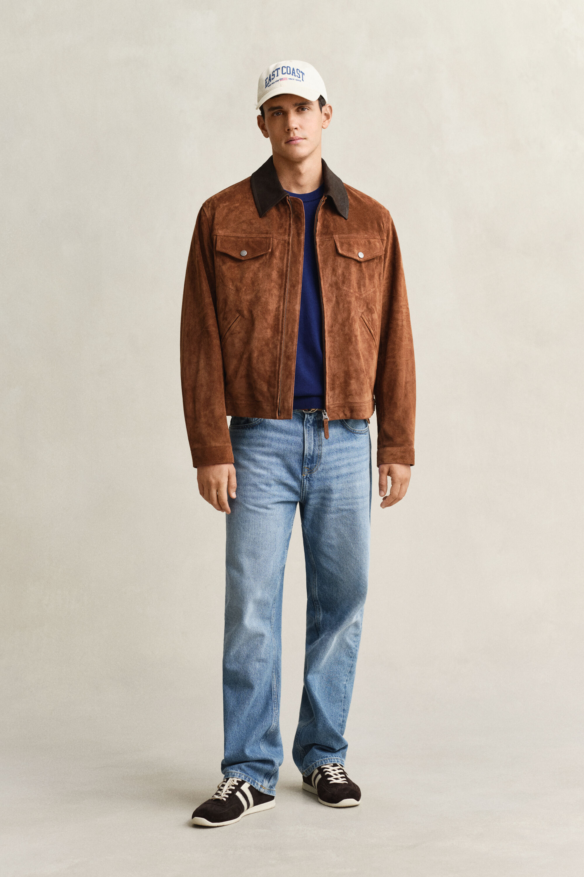 Jersey de algodón con cuello redondo