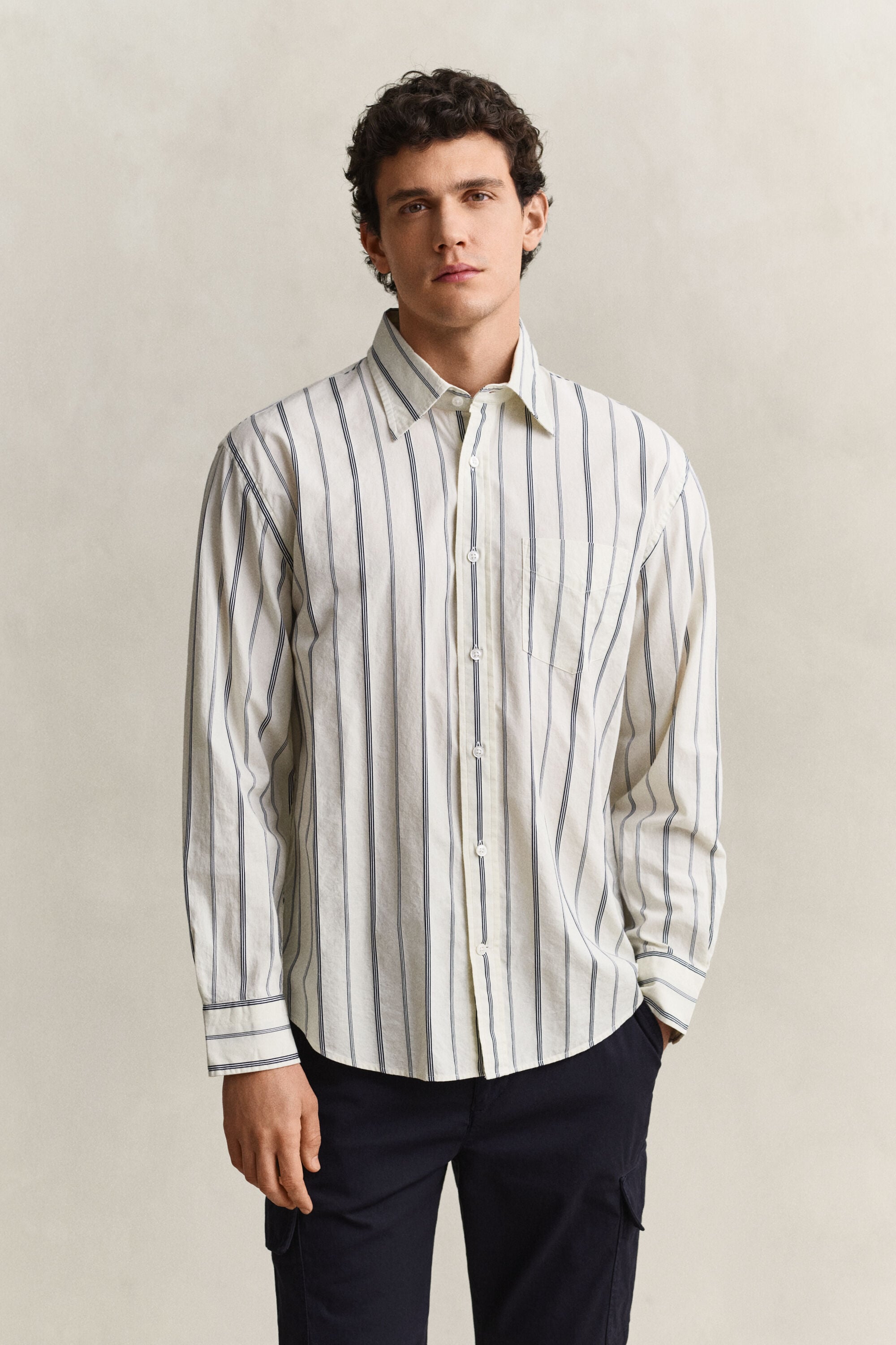Camisa Relaxed Fit Dobby Stripe
