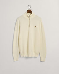 Jersey de algod&oacute;n con media cremallera Textured