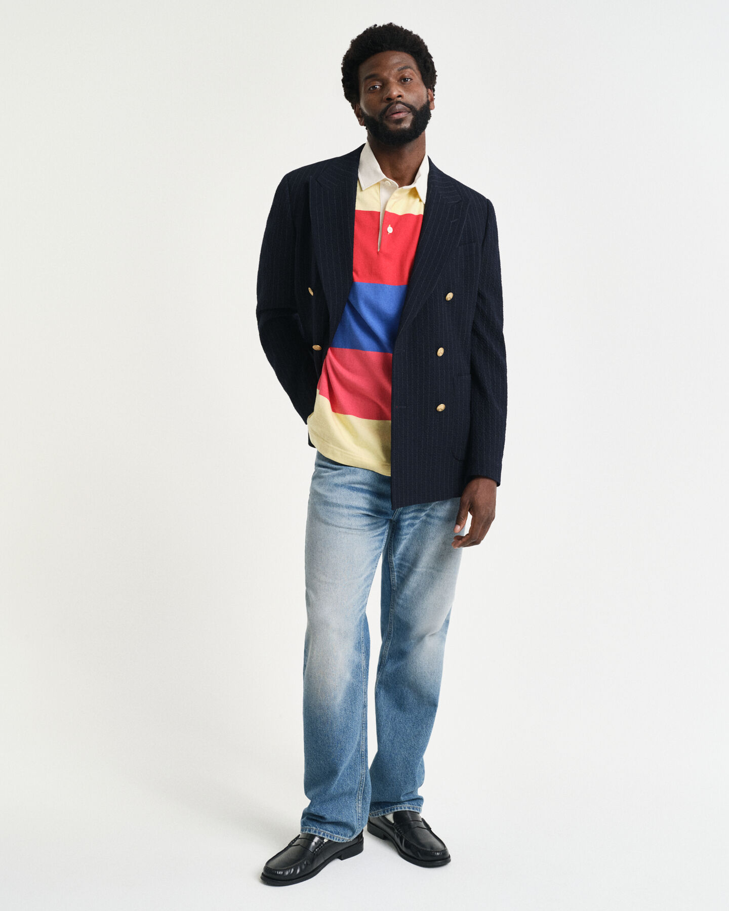 Heavy Rugger de manga corta a rayas