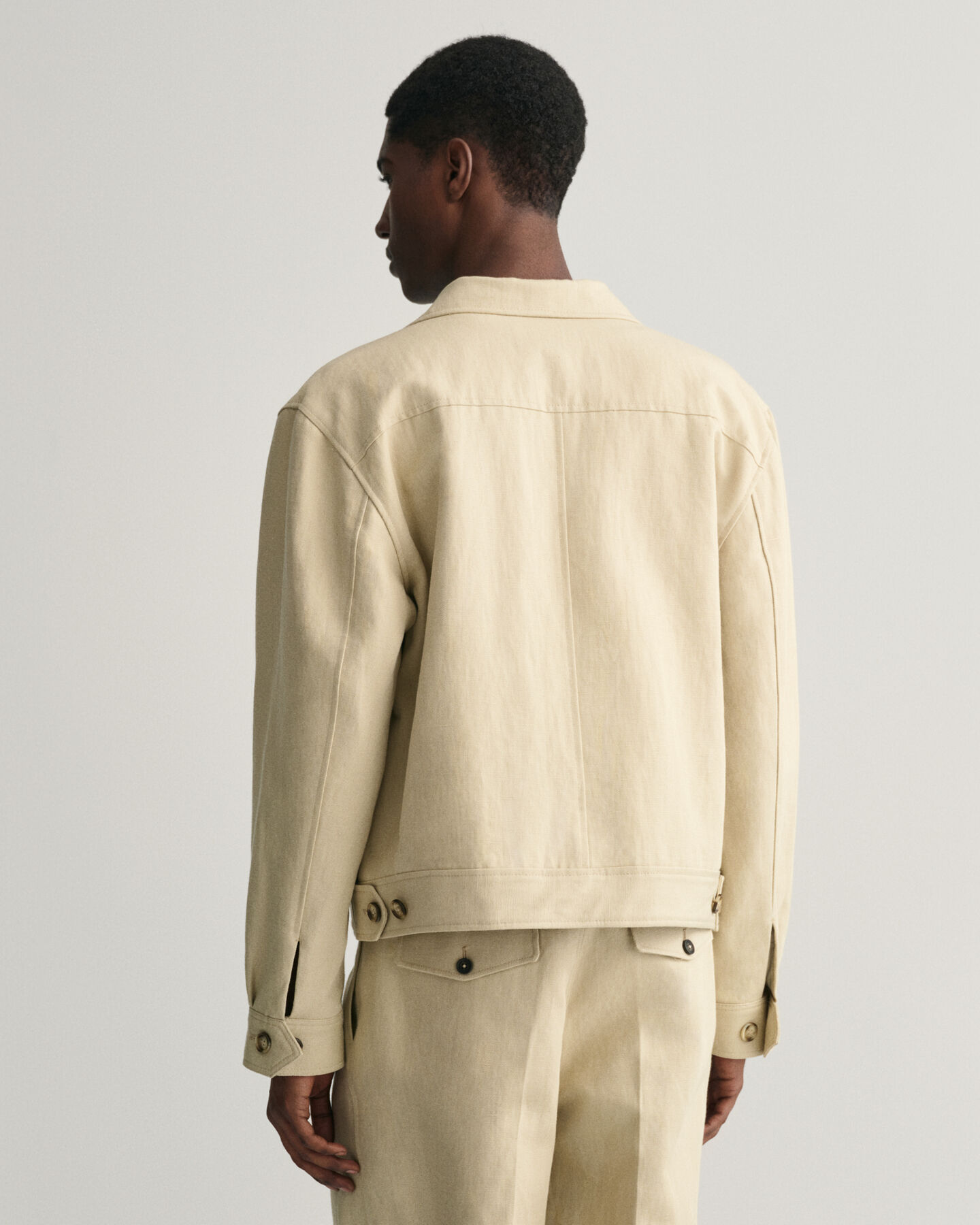 Americana de traje Relaxed Fit de algod&oacute;n y lino