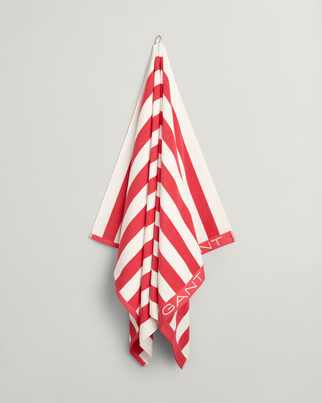 Toalla de playa de rayas en bloque