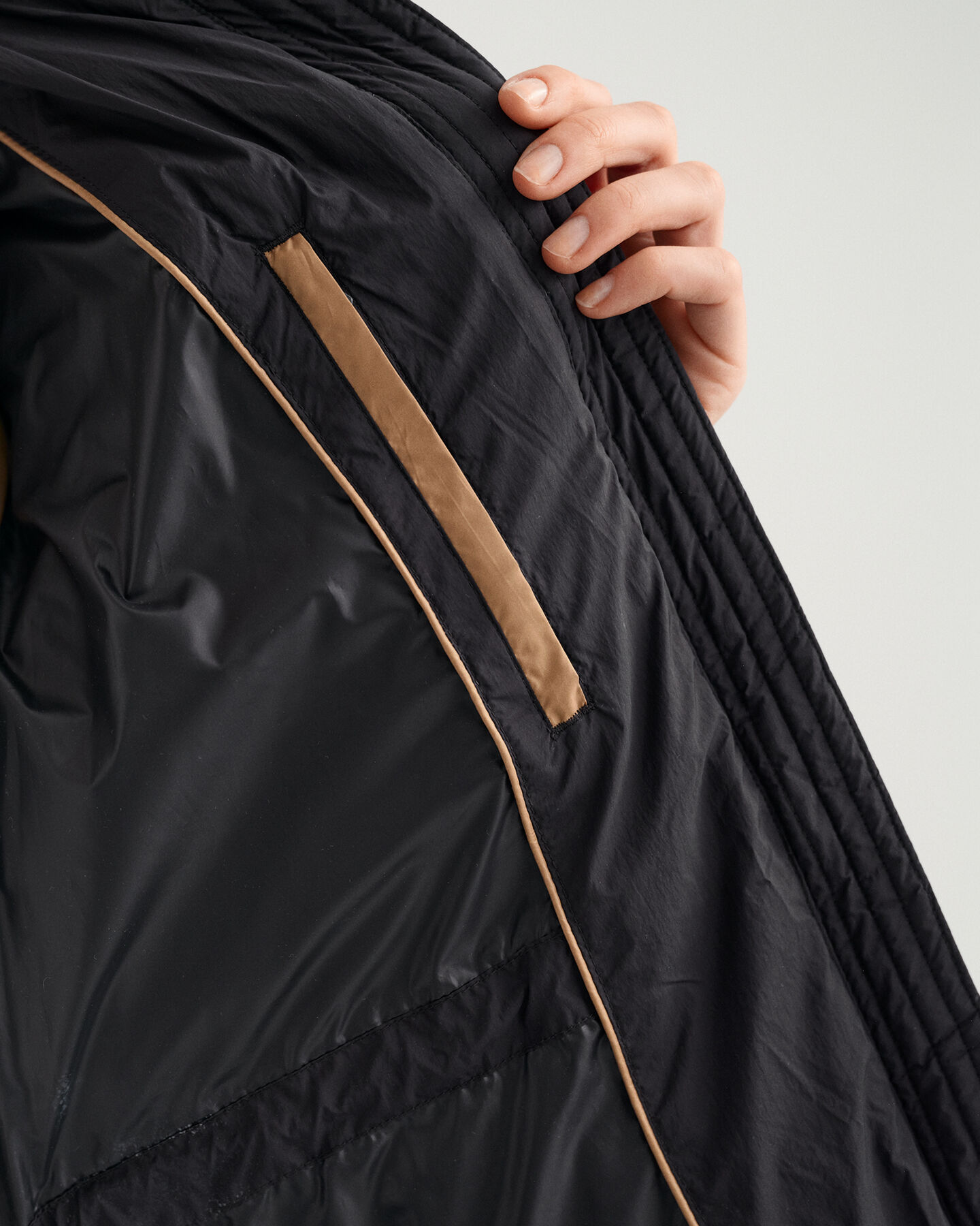 Abrigo de largo completo y plumón