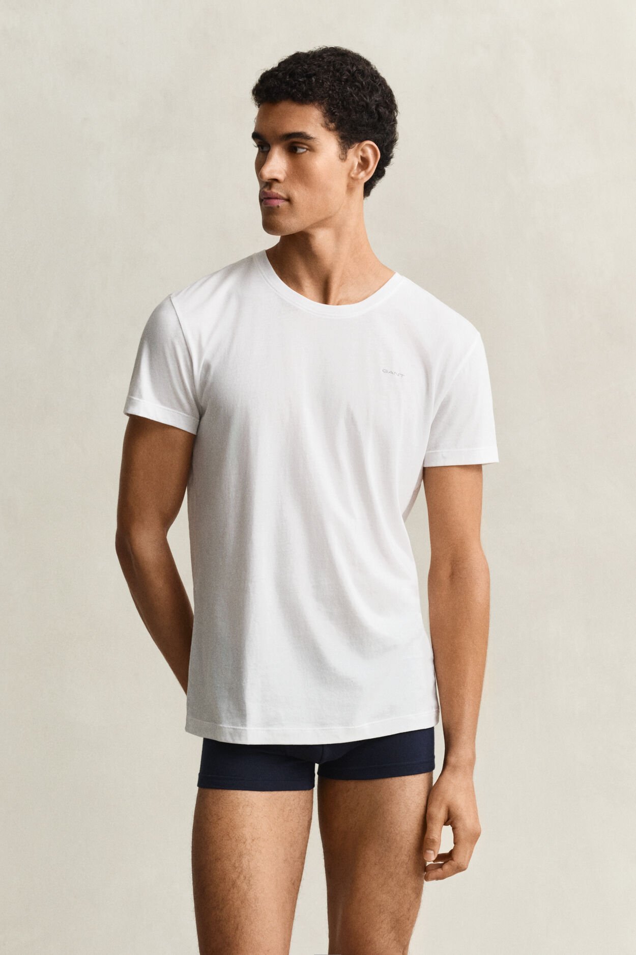 Paquete de dos camisetas de cuello redondo