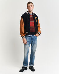 Jersey de cuello redondo a cuadros