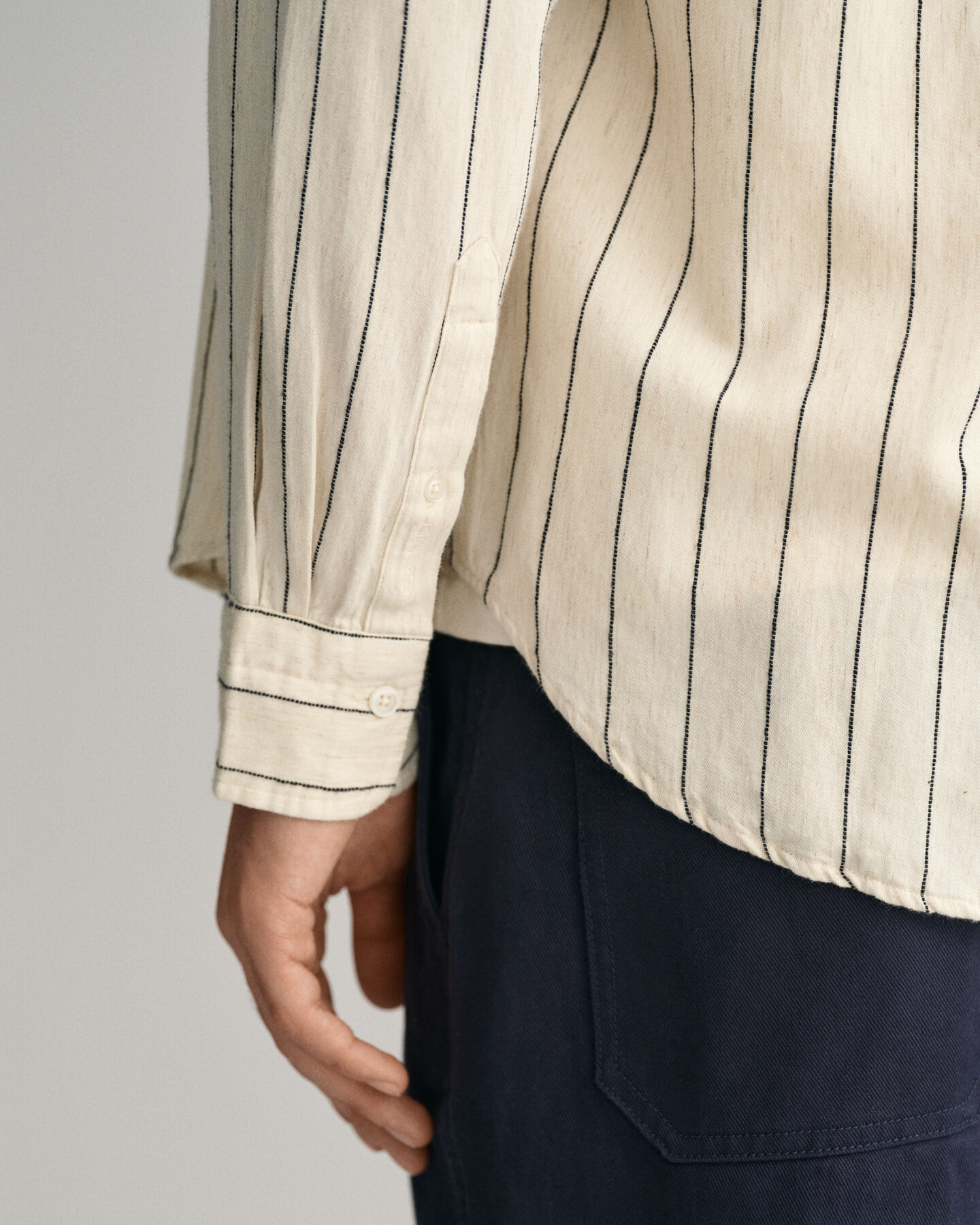 Camisa Slub Striped Relaxed Fit